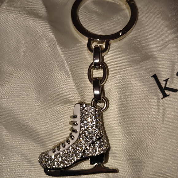 Kate Spade Ice Skate Keychain Charm Bling - Picture 8 of 11